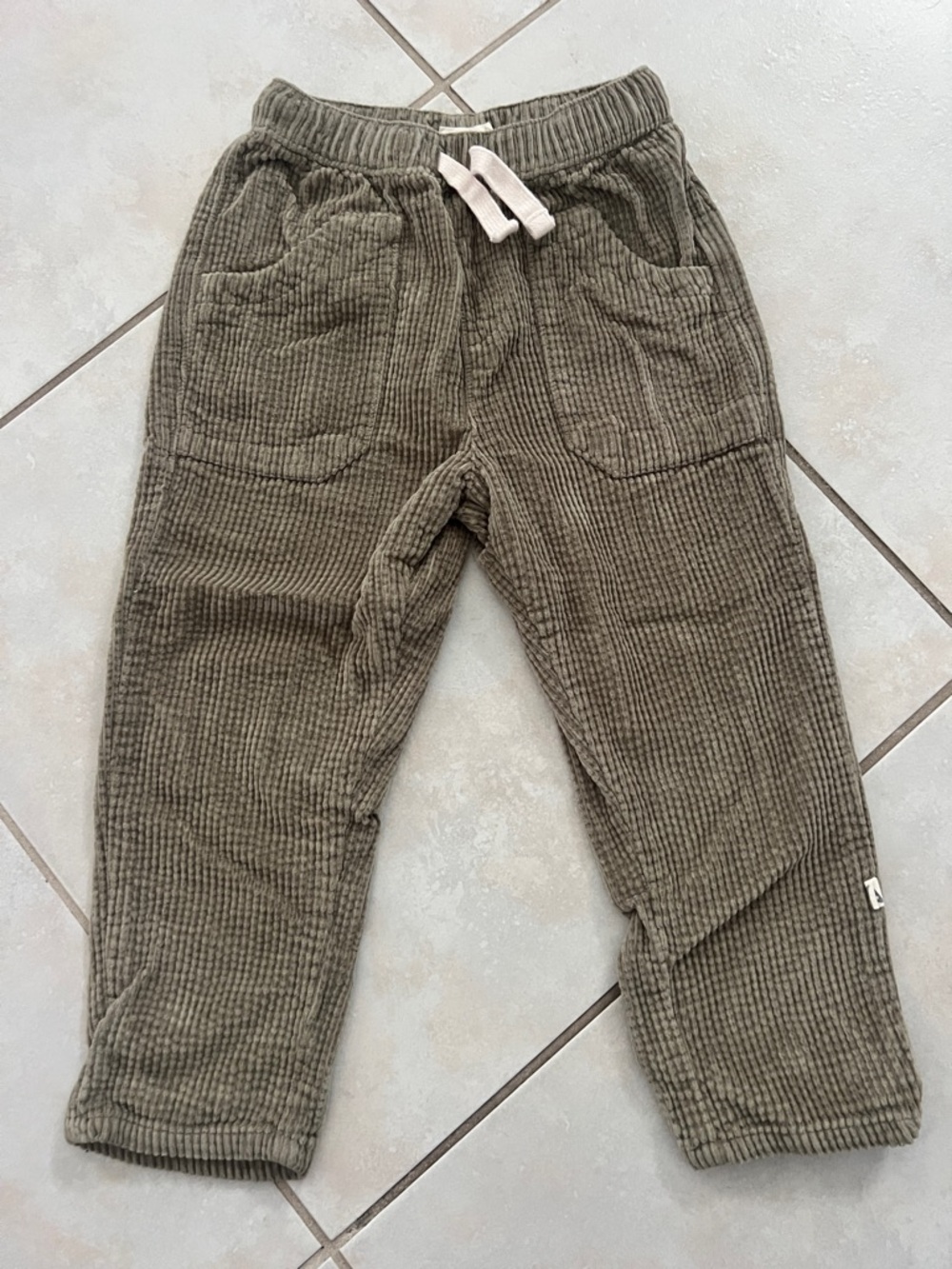 Easy Peasy Kids Olive Corduroy Jogger Pants